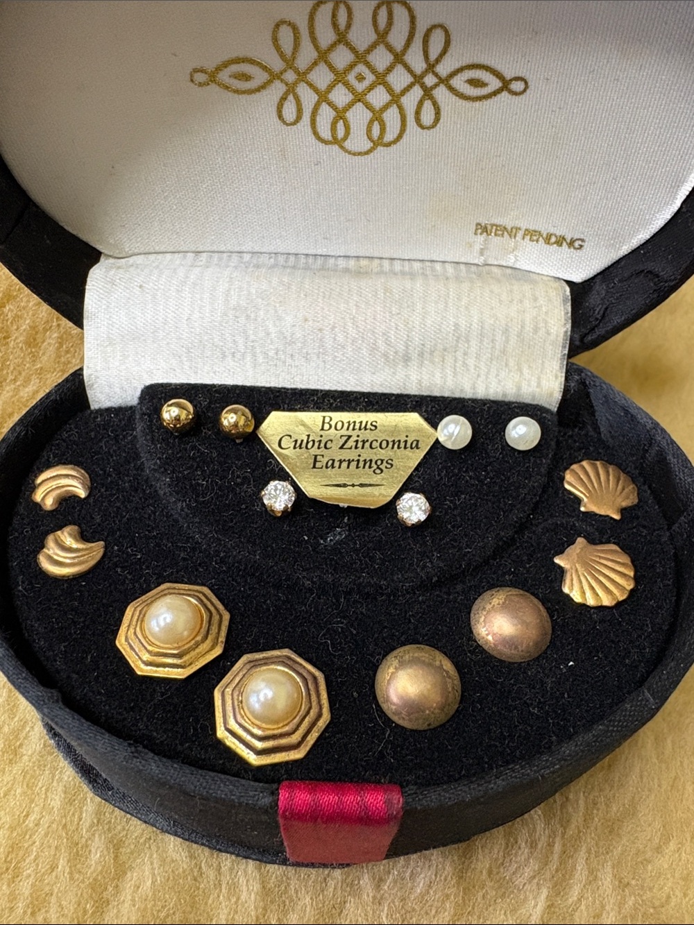 Gold-Tone Faux Pearl and Shell Earring Set - Multi Pair - Picture 3 of 8